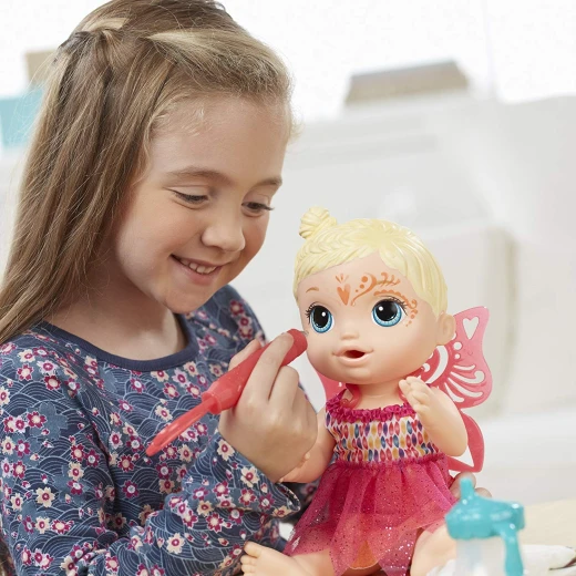 Baby Alive Doll - Face Paint Fairy Blonde Drawing Accessories Toy - بيبي ألايف - Image 12