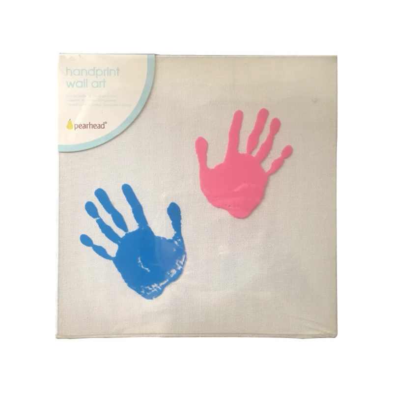 Pearhead Handprint Wall Art Set, White - بيرهيد