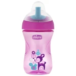 Chicco First Straw Trainer No Spill Sippy Cup 12M+, 9oz, Pink - Chicco