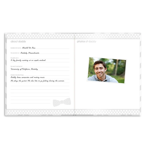 PearHead My Memory Baby Book Chevron, Gray - بيرهيد - Image 9