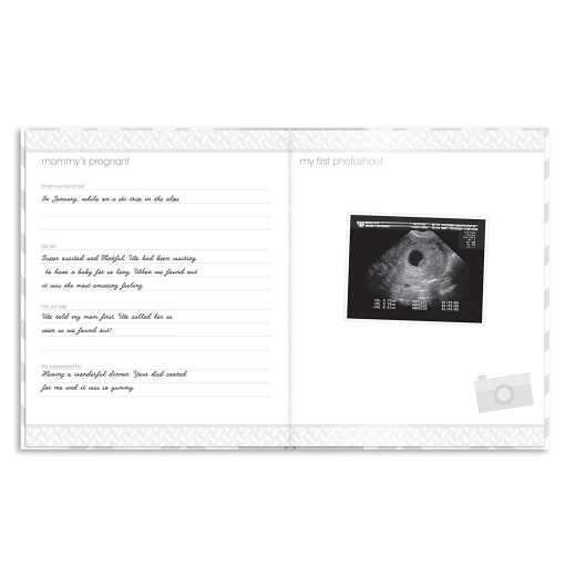 PearHead My Memory Baby Book Chevron, Gray - بيرهيد - Image 11