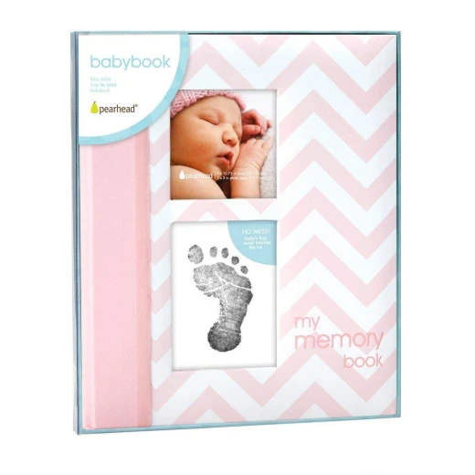 PearHead My Memory Baby Book Chevron, Pink - بيرهيد - Image 13