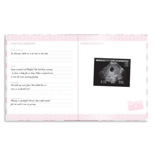 PearHead My Memory Baby Book Chevron, Pink - بيرهيد - Image 4
