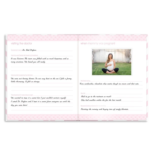 PearHead My Memory Baby Book Chevron, Pink - بيرهيد - Image 3