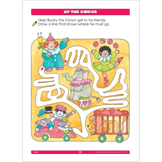 كتاب متاهات سكول زون للأطفال من سن 4-6 سنوات: كتاب أنشطة واحد لتعزيز التركيز وتطوير مهارات حل المشكلات - سكول زون - Image 6