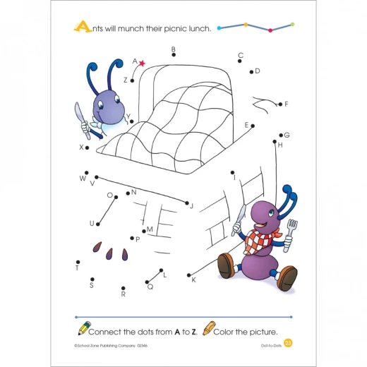 School Zone - Dot-to-Dots Deluxe Edition Activity Zone Workbook - سكول زون - Image 3