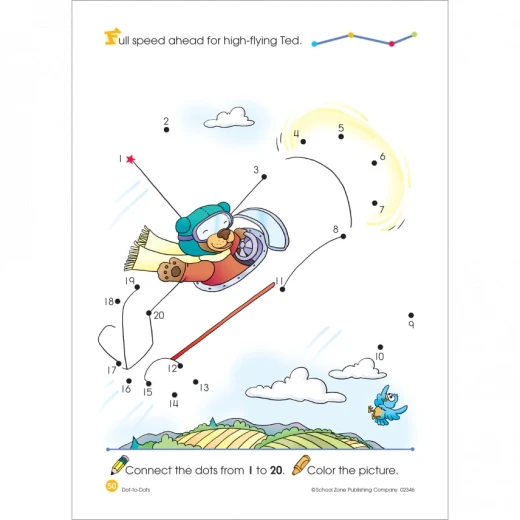 School Zone - Dot-to-Dots Deluxe Edition Activity Zone Workbook - سكول زون - Image 2