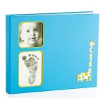 Pearhead Giraffe Baby Memory Book, Blue - بيرهيد