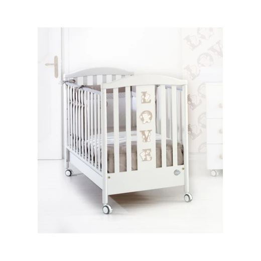سرير أطفال بيبي إكسبرت موديل Baby Love – أبيض / رمادي داو (رمادي فاتح) - بيبي إكسبرت - Image 2