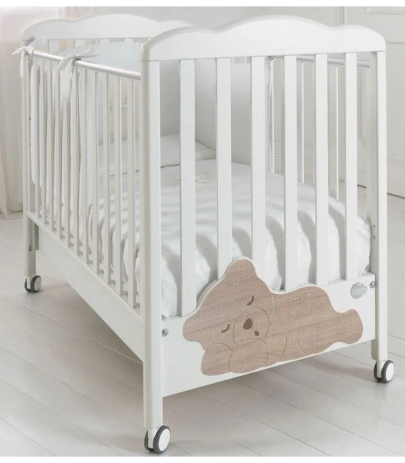 Baby Expert Baby Cot Coccolo - White/Oak - بيبي إكسبرت