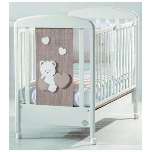 Baby Expert Baby Cot Balu - White/Oak Baby Expert Baby Cot Balu - White/Oak