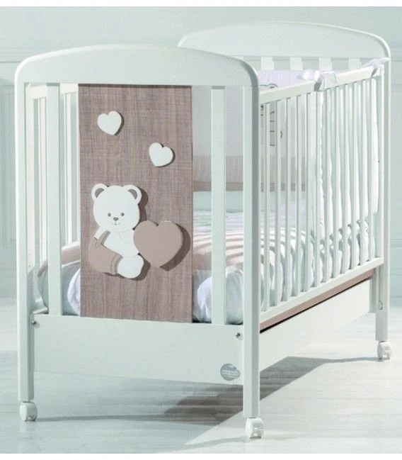 Baby Expert Baby Cot Balu - White/Oak - بيبي إكسبرت