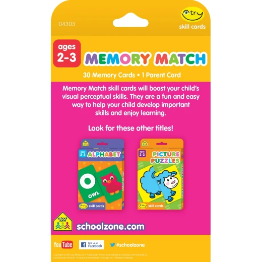 School Zone - Memory Match Skill Cards - سكول زون - Image 2