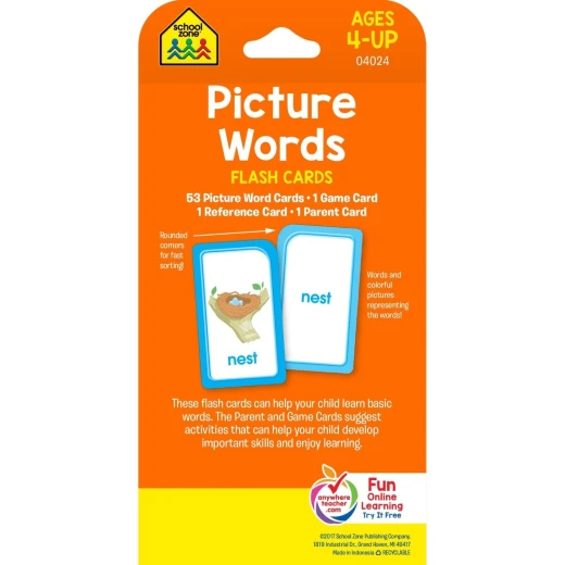 School Zone - Picture Words Flash Cards - سكول زون - Image 4
