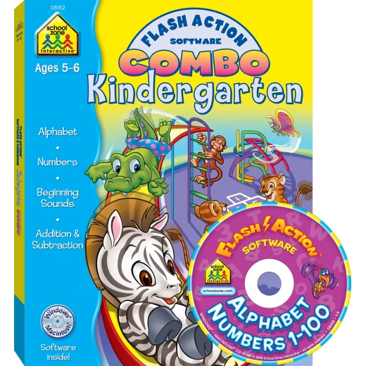 School Zone - combo kindergarten flash action software School Zone - combo kindergarten flash action software
