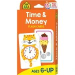 School Zone Time & Money Flash Cards Educational Learning Set for Kids 6+ Financial Literacy - School Zone
