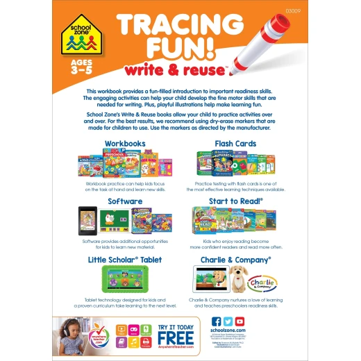 School Zone - Tracing Fun! Write and Reuse age 3-5 - سكول زون - Image 2