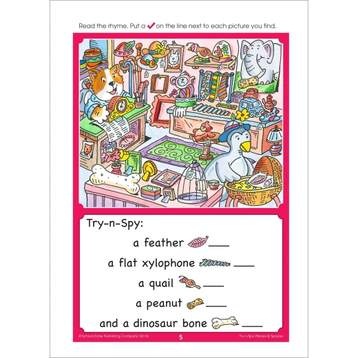 School Zone - Try n Spy Places and Spaces ages 4-6 - سكول زون - Image 5