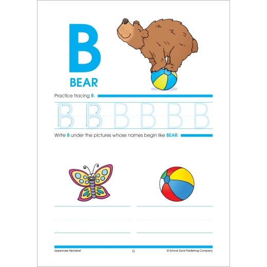 School Zone -  Uppercase Alphabet grade p ages 4-6 - سكول زون - Image 4