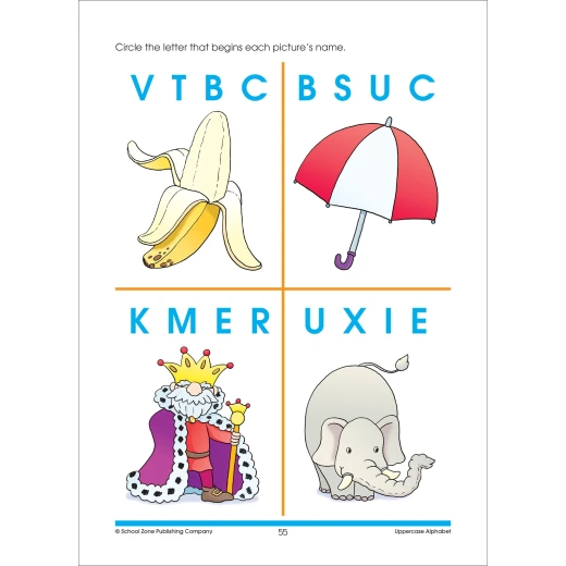 School Zone -  Uppercase Alphabet grade p ages 4-6 - سكول زون - Image 2