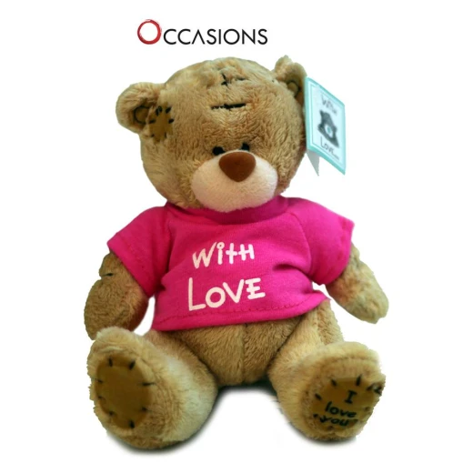 Me to You With Love Teddy Bear, Pink Shirt