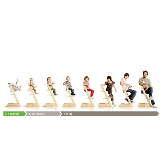 Stokke Classic Tripp Trapp Woodeen Highchair, Aqua - ستوكي - Image 5
