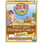Earth's Best Organic Infant Cereal, Whole Grain Oatmeal with Bananas, 8 oz - إيرثس بيست أورجانك