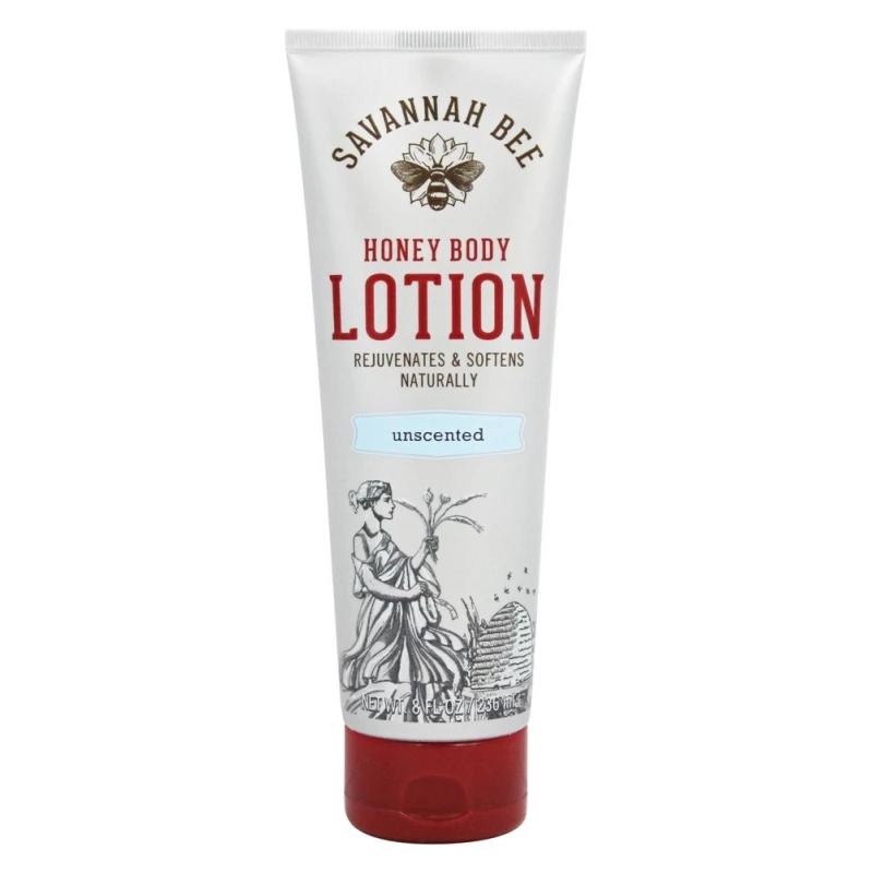 Savannah Bee Honey Body Lotion Unscented 8 oz - سافانا بي