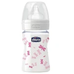 Chicco Baby Bottle Well Being Glass (150 ml) - Girls - تشيكو