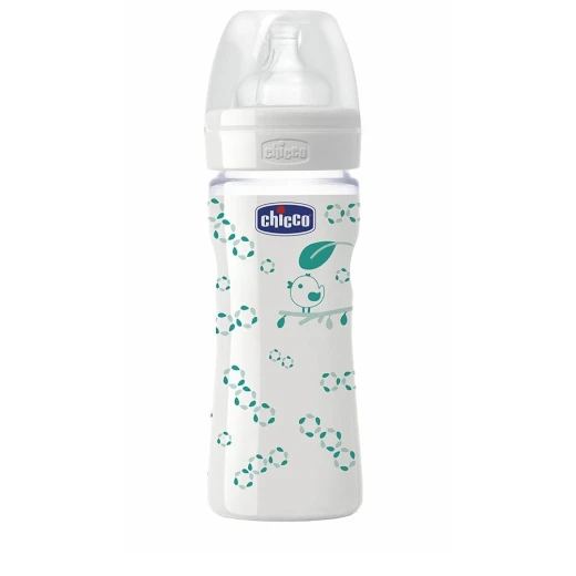 Chicco Natural Glass Bottle Silicone (240 ml) Chicco Natural Glass Bottle Silicone (240 ml)