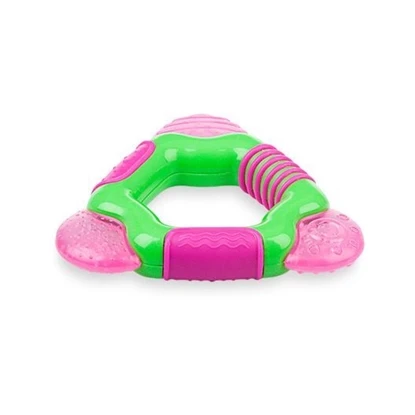 Nuby Textured Triangle Coolbite teether with Ice-Gel 4+, Different Colors - أصفر - نوبي - Image 3