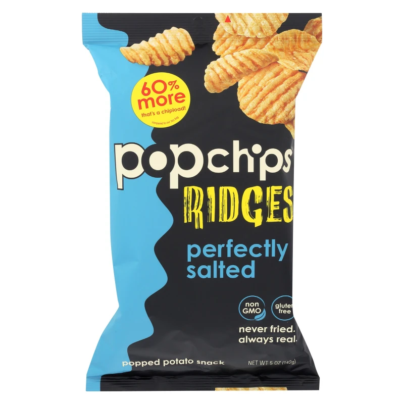Pop chips Potato Chip - Ridges - Salted 142g - بوب شيبس