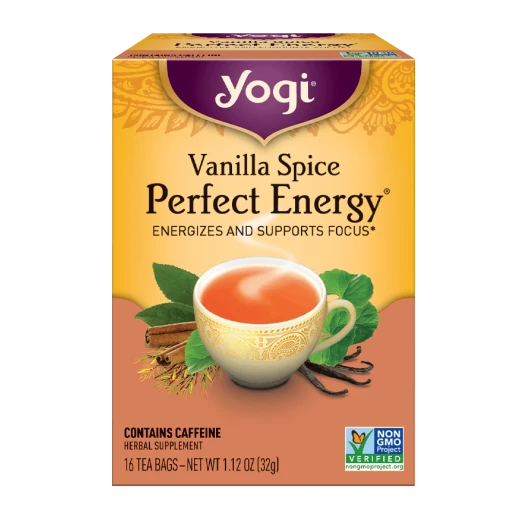 Yogi Tea - Vanilla Spice Perfect Energy - Energizes and Supports Focus 16 Bags Yogi Tea - Vanilla Spice Perfect Energy - Energizes and Supports Focus 16 Bags