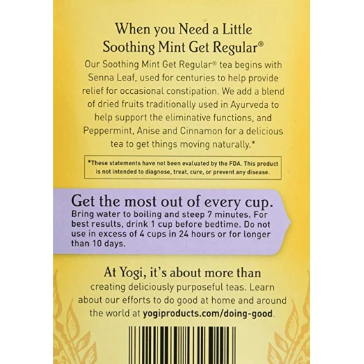 Yogi Herbal Tea Get Regular Caffeine Free Soothing Mint - 16 Tea Bags - يوجي - Image 5