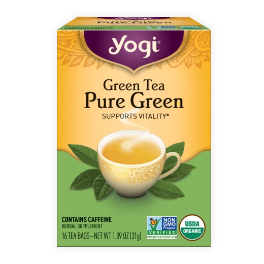 Yogi Tea - Green Tea Pure Green - Supports Vitality Yogi Tea - Green Tea Pure Green - Supports Vitality