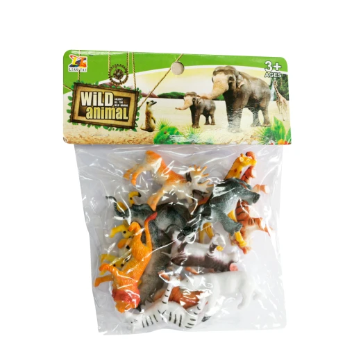 Jungle Animal Toys Mini Educational Plastic 12 PC