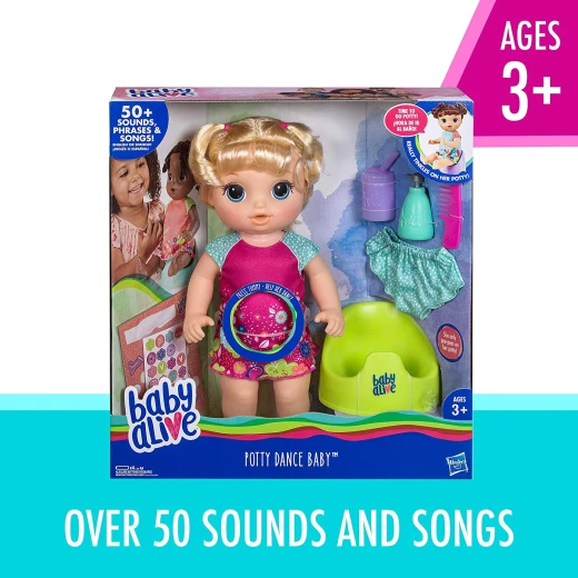 Baby Alive Potty Dance Baby Blonde Girl Doll - بيبي ألايف - Image 6