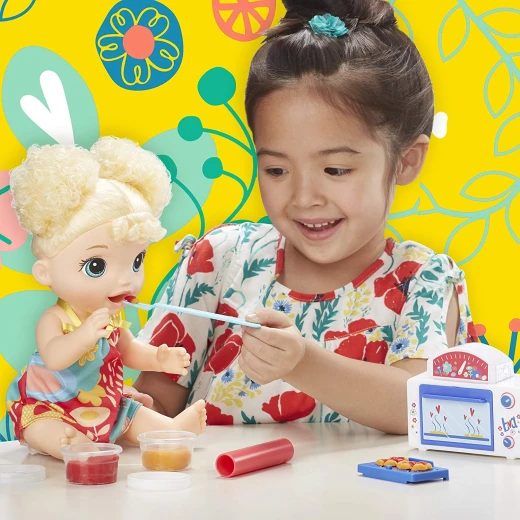 Baby Alive Snackin’ Treats Baby (Blonde Curly Hair) - بيبي ألايف - Image 2