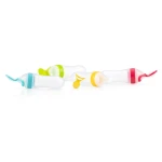 Nuby Squeeze Feeder With Slow and Fast Spoon 90ml - أصفر - نوبي