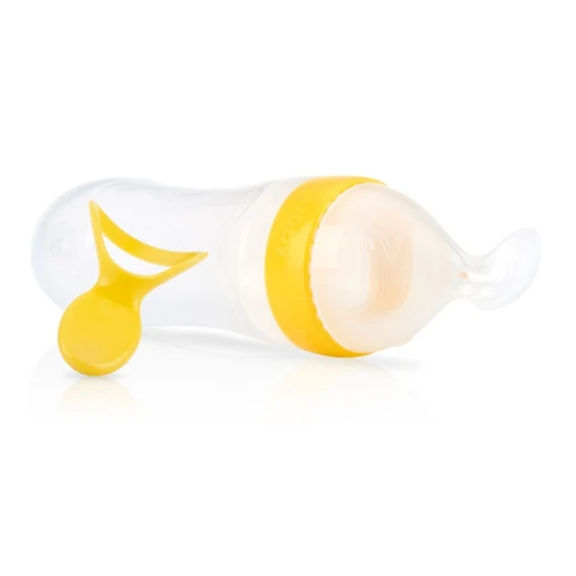 Nuby Squeeze Feeder With Slow and Fast Spoon 90ml - أصفر - نوبي - Image 5