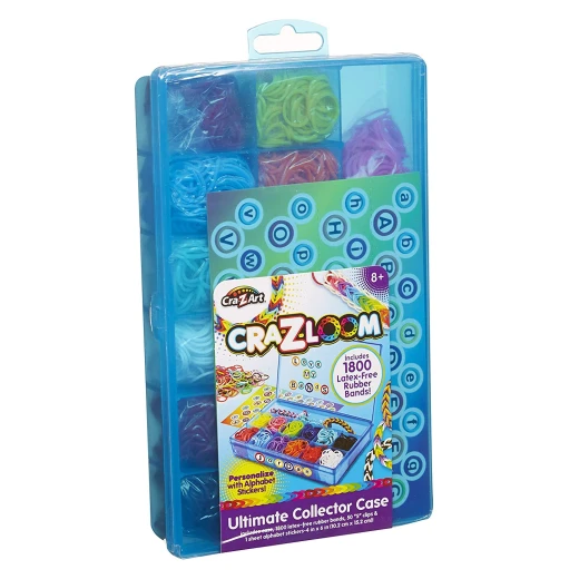 Cra-Z-Art Cra-Z-Loom Ultimate Collector Case with 1800 Rubber Bands, 50 S Clips and Alphabet Sticker Sheet - كري-زي-آرت - Image 3