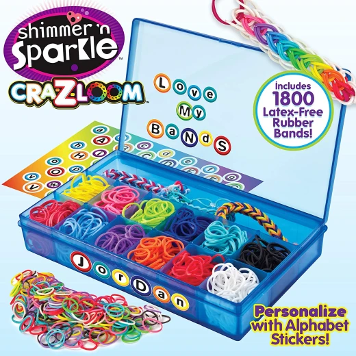 Cra-Z-Art Cra-Z-Loom Ultimate Collector Case with 1800 Rubber Bands, 50 S Clips and Alphabet Sticker Sheet - كري-زي-آرت - Image 2