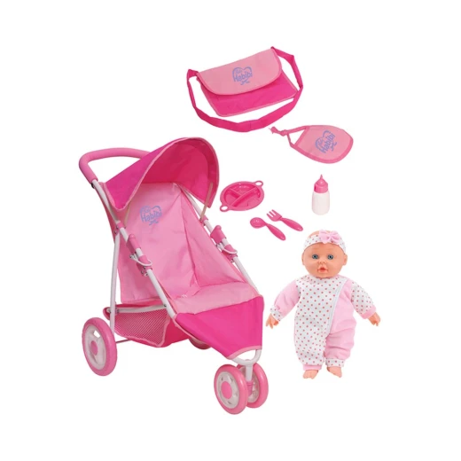 Baby Habibi - Pipe Jogger With Doll And Accessories Set Baby Habibi - Pipe Jogger With Doll And Accessories Set