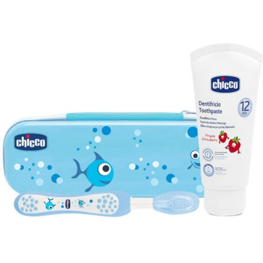 Chicco Oral Set Light Without Fluoride, Blue Chicco Oral Set Light Without Fluoride, Blue