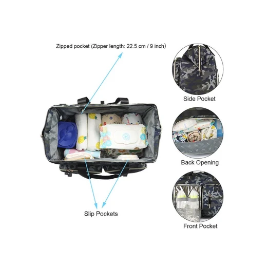 حقيبة حامل للأمومة من كولورلاند (رمادي كامو) - كولورلاند - Image 4