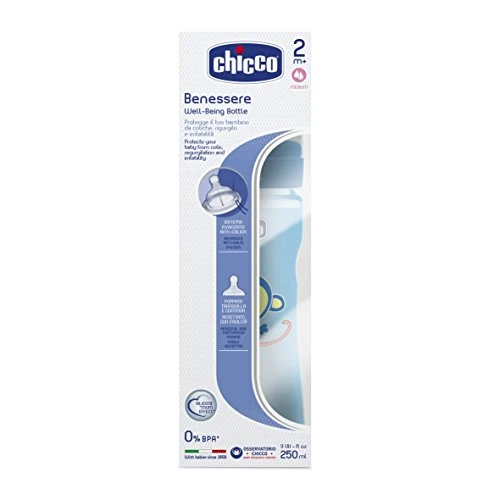 Chicco - Well-Being Bottle 250ml- Silicone (Monkey) - تشيكو - Image 2