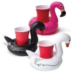BigMouth Inc Flamingo Cup Holder 3 Pack Floating Pool Drink Holders for Pool Parties