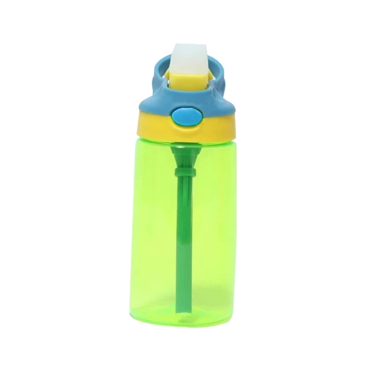 GenioWorld 14 oz Auto Spout Straw Flip Kids Tritan Water Bottle, Green GenioWorld 14 oz Auto Spout Straw Flip Kids Tritan Water Bottle, Green