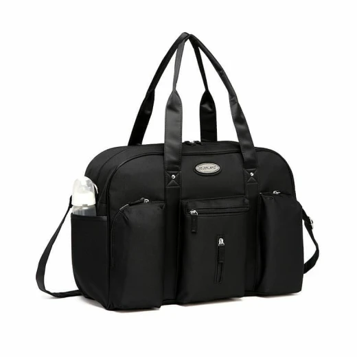 Colorland Abdie Duffel Shoulder Mummy Diaper Bag (Black) - كولورلاند - Image 5
