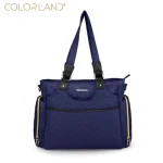 Colorland Classic Baby Diaper Tote Maternity Bag, Navy Blue - كولورلاند